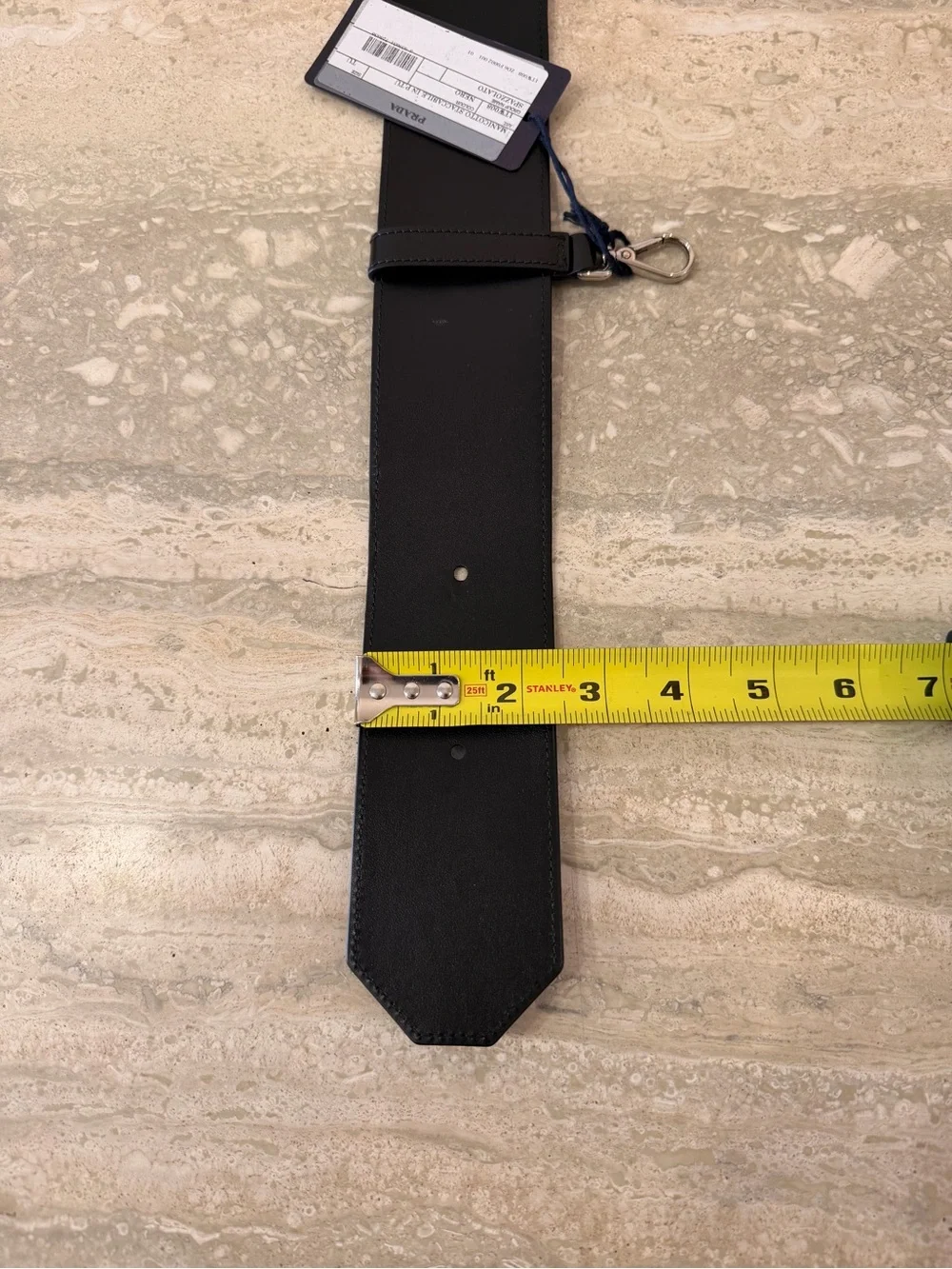 Prada Black Leather Wrist Strap Choker Belt Dog Collar - Picture 10 of 13